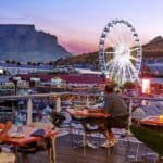 V&A Waterfront at sunset.