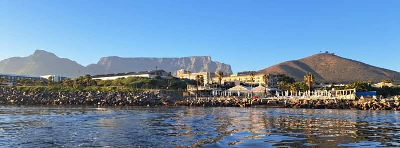 Table Mountain view from the Ocean Wonder boat